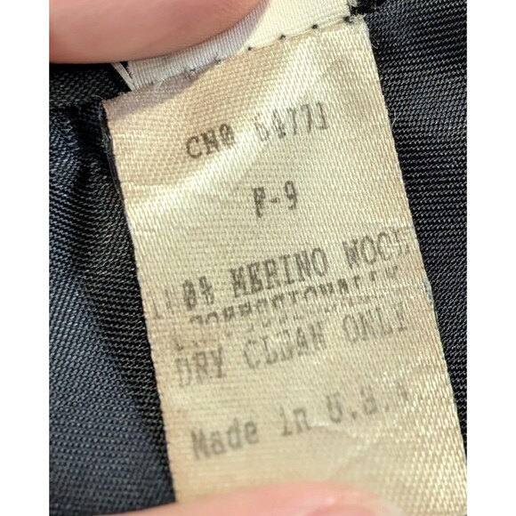 Vintage Calvin Klein 100% Merino Wool Coat Black Union Quiet Luxury Size 6 - Picture 8 of 9